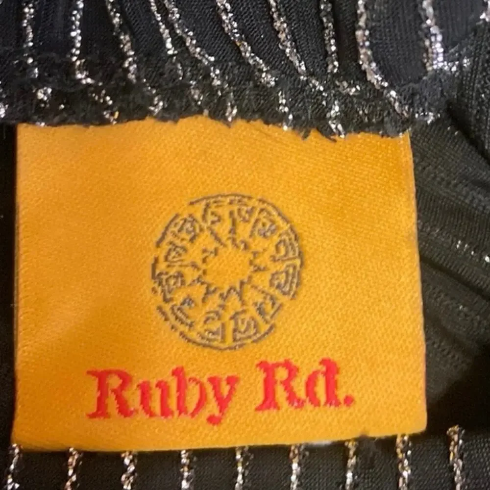 Rudy Rd Black Metallic Pinstripe Turtleneck Long Sleeve Pullover Sweater Top M